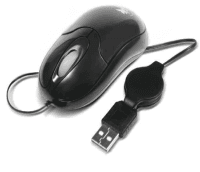 Xtech XTM-150 - Ratón - Cableado - USB - Negro - Optico - Cable Retráctil