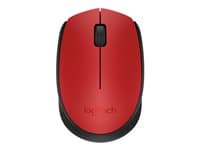 Logitech M170 - Ratón - diestro y zurdo - inalámbrico - 2.4 GHz - receptor inalámbrico USB - rojo
