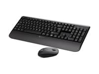 Klip Xtreme - Keyboard - Spanish - Wireless - 2.4 GHz - Black - Combo - hand rest