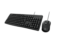 Xtech - Keyboard and mouse set - Wired - Spanish - USB - Black - Multimedia XTK-302S