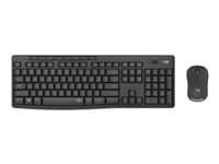 Logitech MK295 Silent - Juego de teclado y ratón - inalámbrico - 2.4 GHz - Black